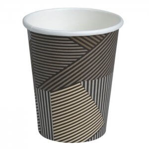 Kaffekop med brunt mønster print 24 cl