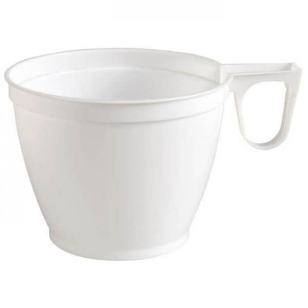 Hvid kop med hank 15 cl