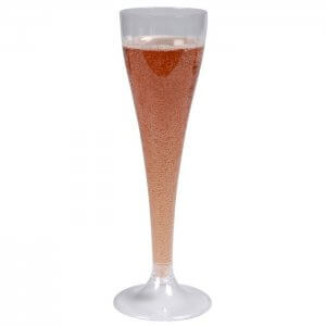 Champagneglas på 10 cl med boblende indhold