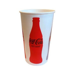 Coca Cola sodavands papkrus - rød og hvid grafik - 30 cl