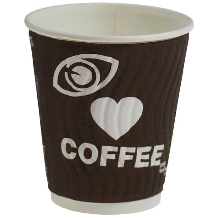 Ripple Wall papkrus - brun - Love coffee - 25 cl