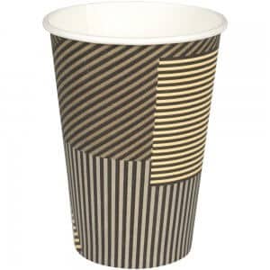 Kaffekop med flot brunt mønster - 18 cl