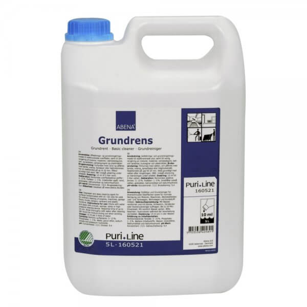 Grundrens - Abena Pure-Line - 5 liter - Svanemærket - bagside