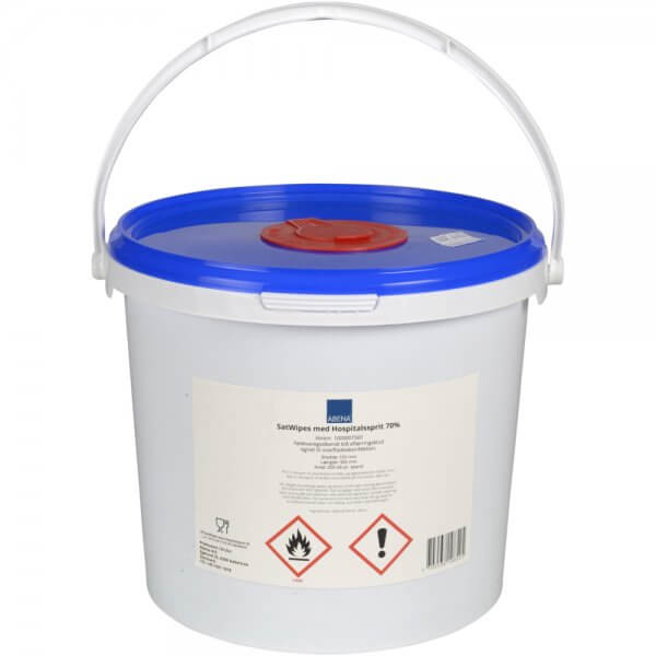 Overfladedesinfektion serviet - SatWipes - 70% ethanol - 200 stk. pr. boks