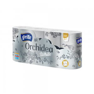Toiletpapir - Grite Orchidea - 3-lags - hvid