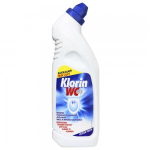Toiletrens - Ajax Klorin WC Gel - alkalisk - med klor, farve og parfume - 750 ml flaske
