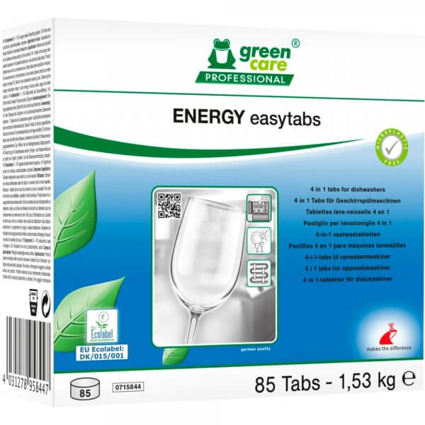 Gør opvasken til en leg med Green Care Professional Energy Easytabs - 4-i-1 opvasketabs