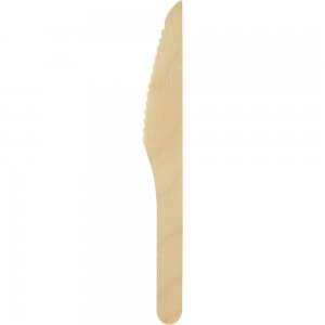 Kniv som er lavet af birketræ på 16,5 cm fra Duni Ecoecho