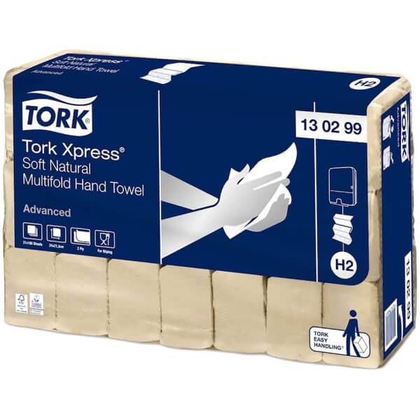 Håndklædeark fra Tork H2 Advanced af genbrugspapir