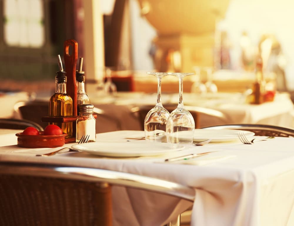 Airlaid borddækning på restaurant